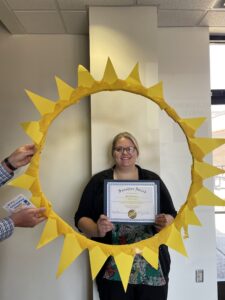 Katie Simpson, Sunshine Award Winner