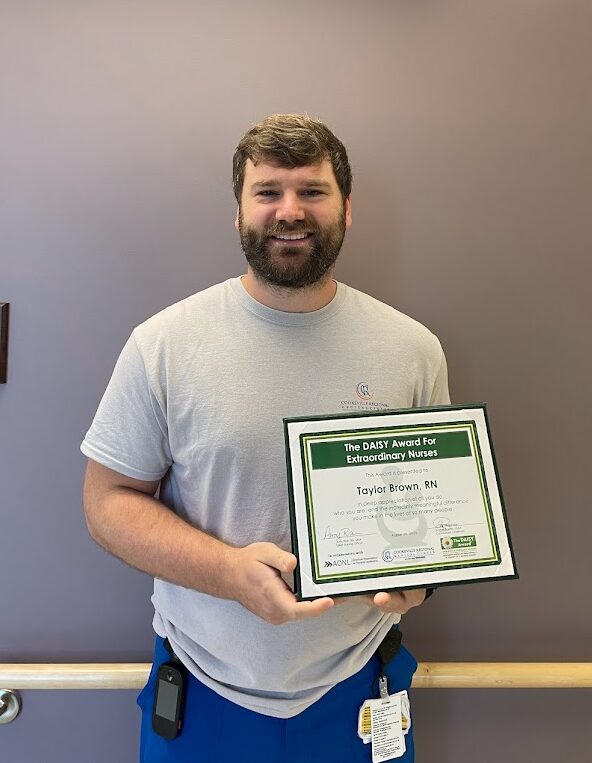 Taylor Brown, RN, recipient of the DAISY award