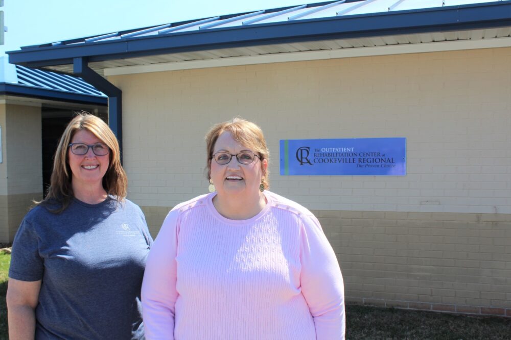 Marilyn Whittaker and Julie Melton, occupational therapist